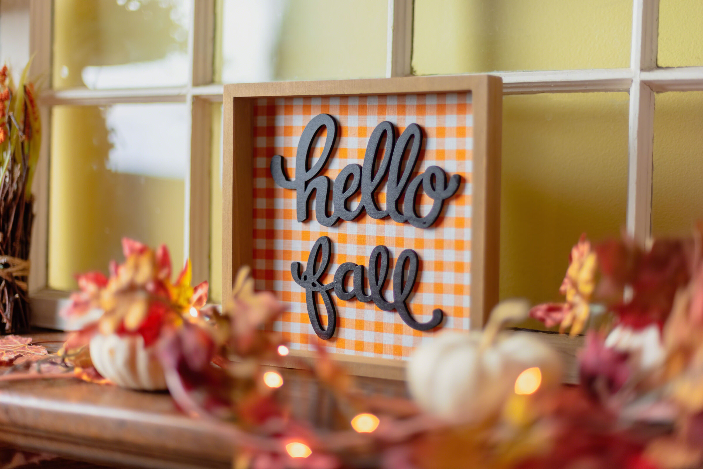 Hello fall sign