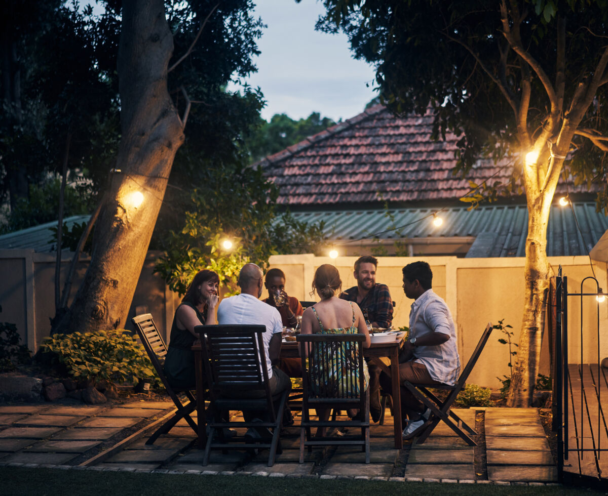 Backyard dinner party