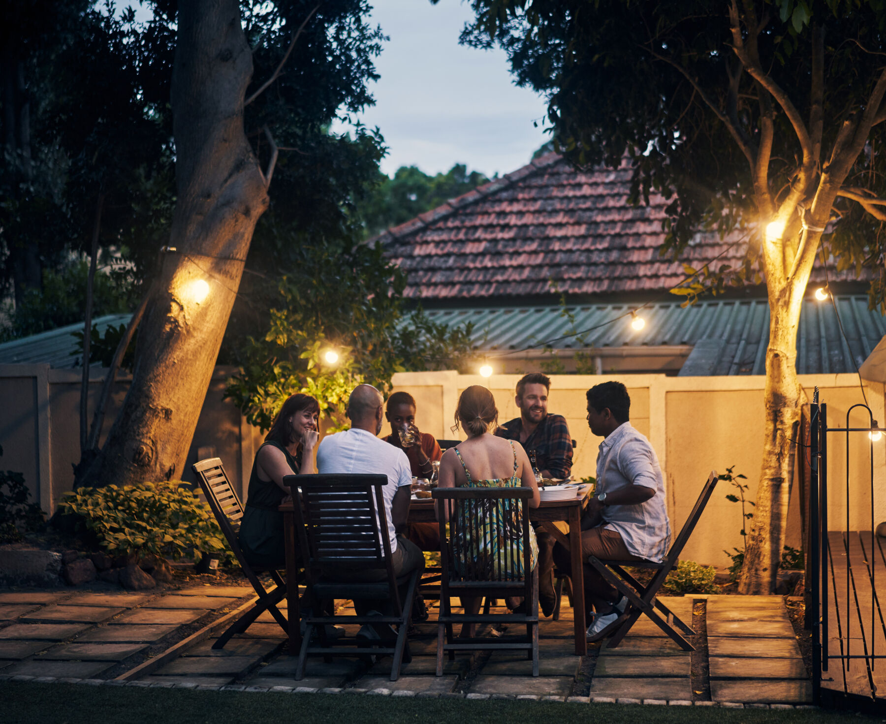 Backyard dinner party