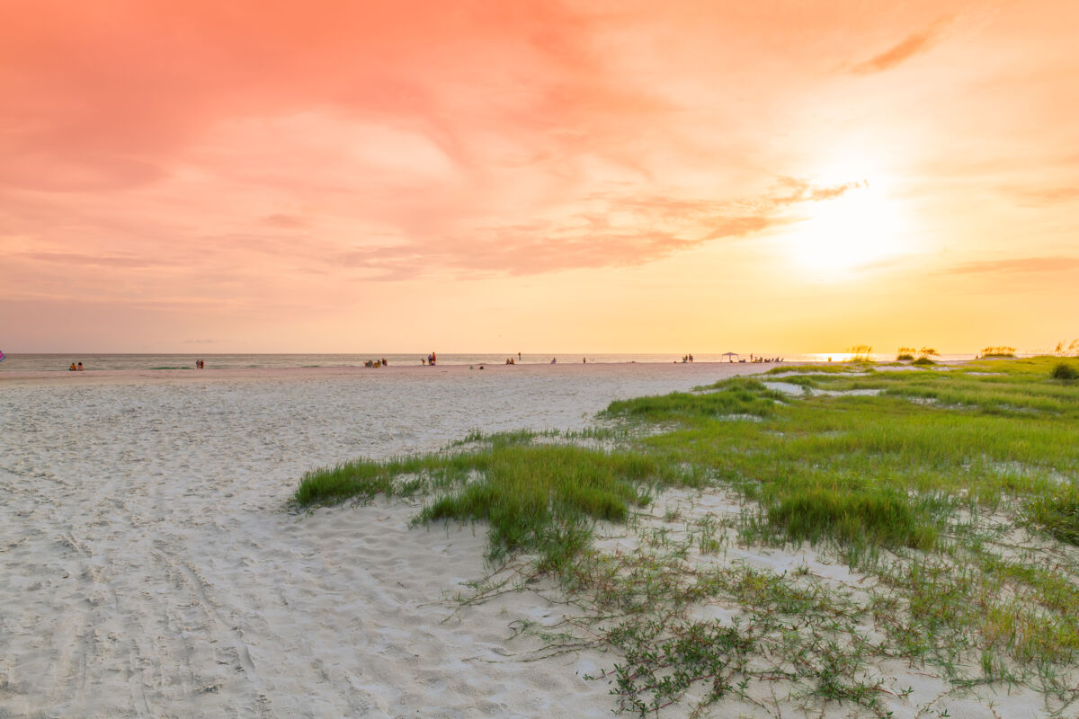 Beach at sunset