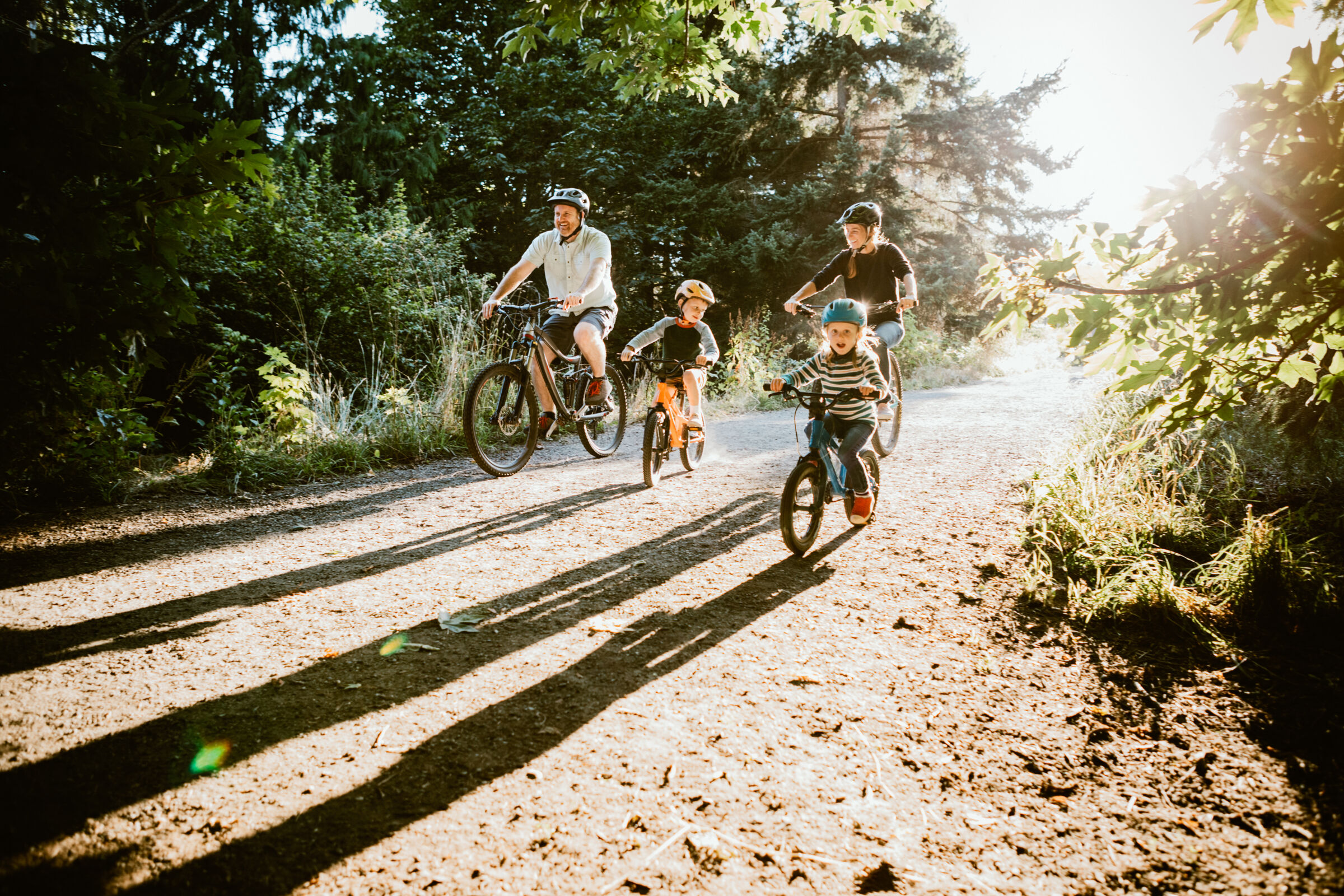Family bicycling