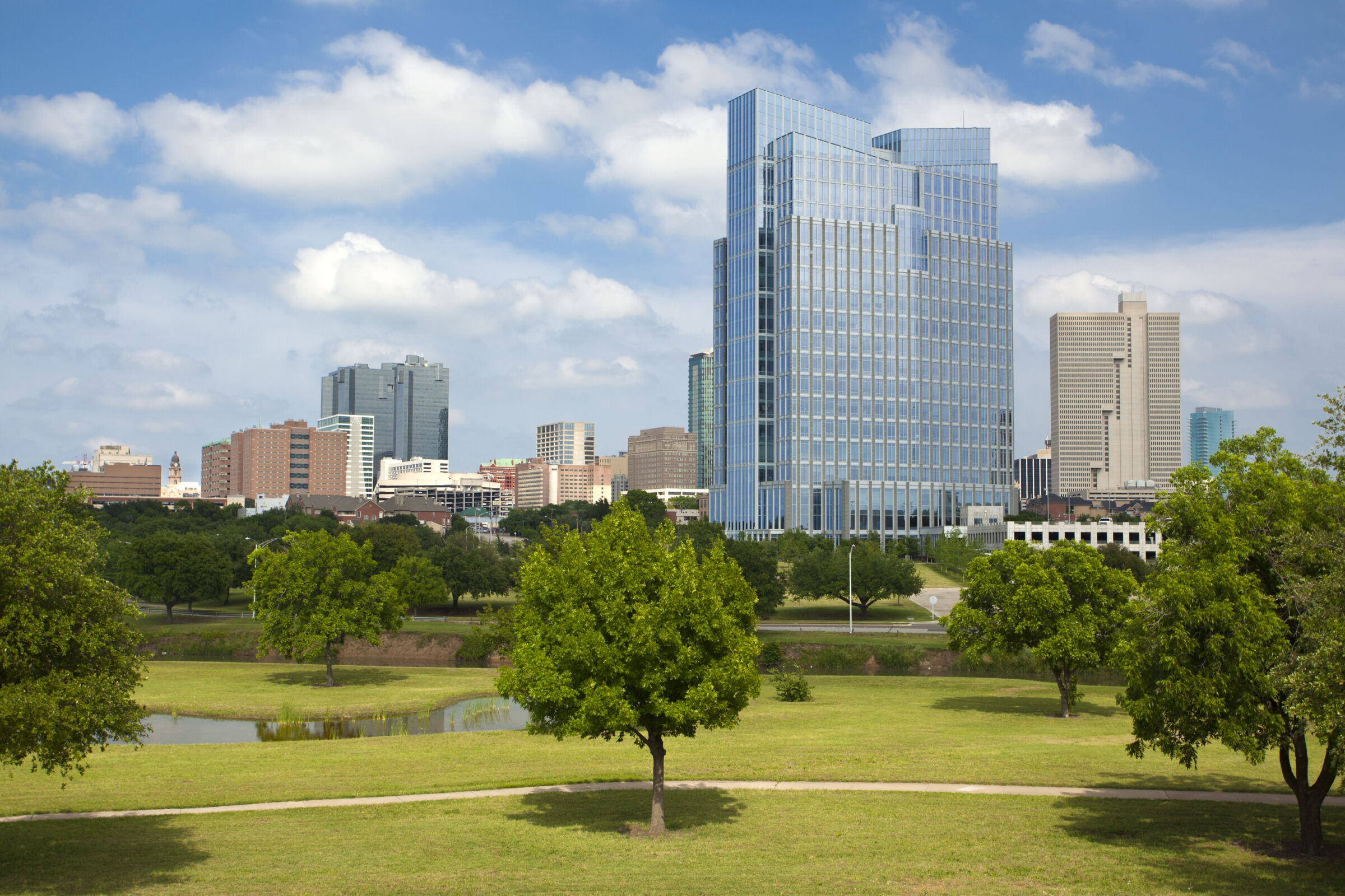 City view from park