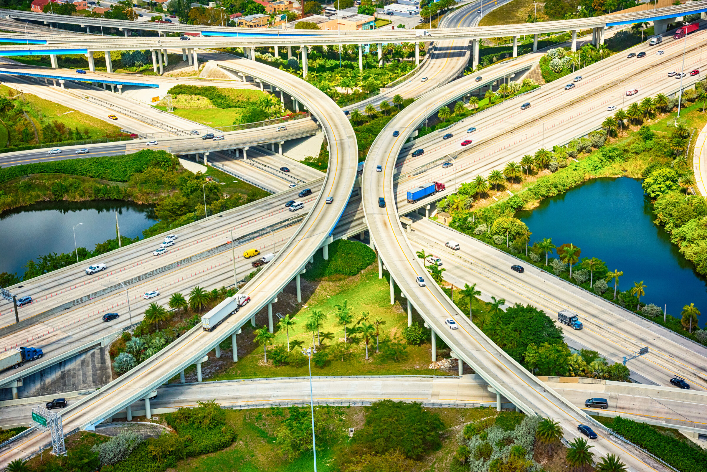Highway with cars
