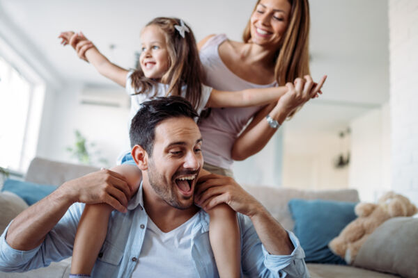 Family playing