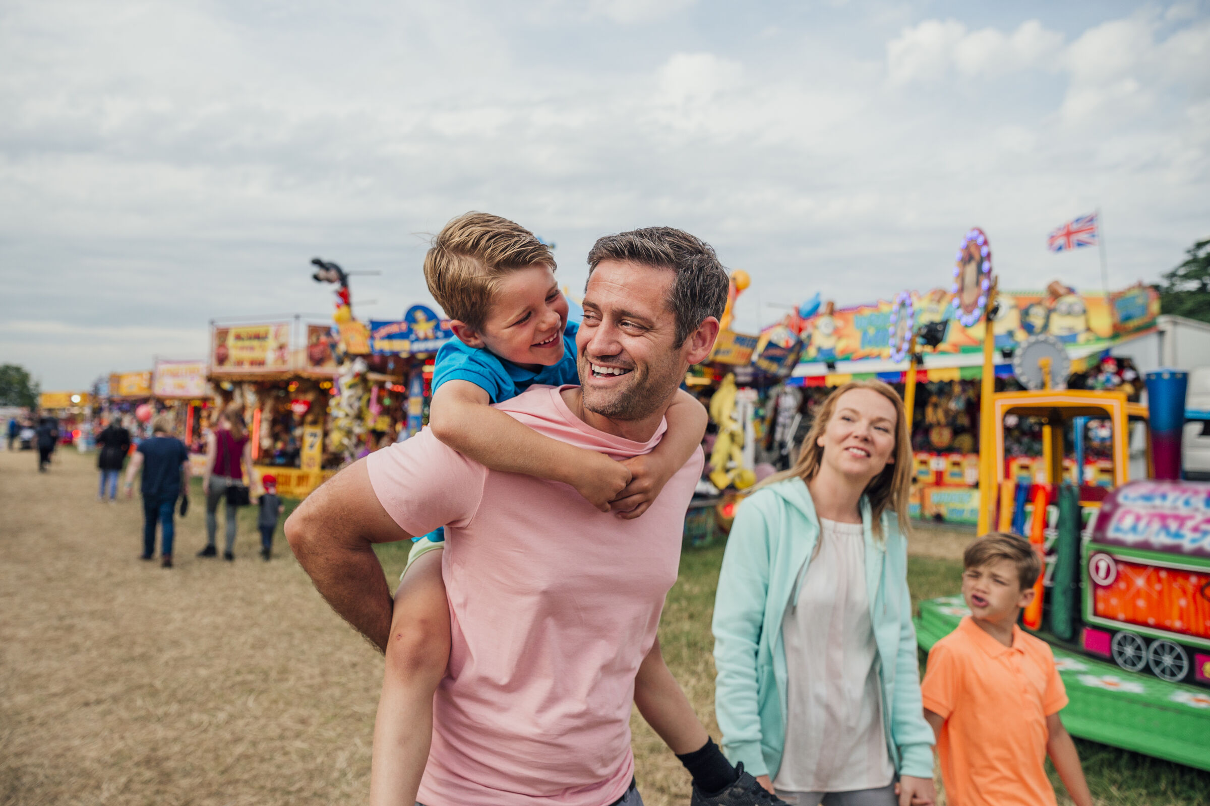 Family at a festival