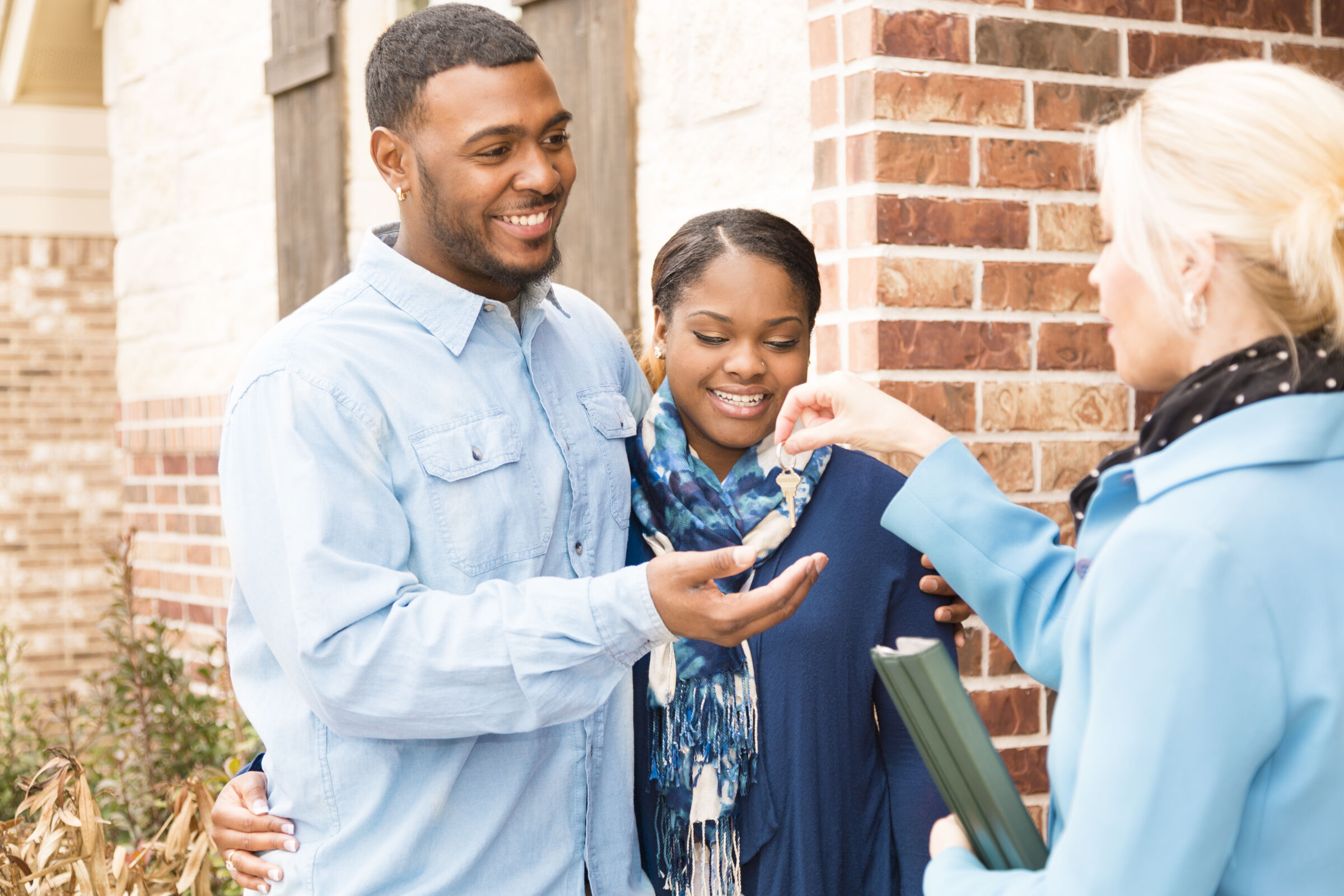 Couple buying a house