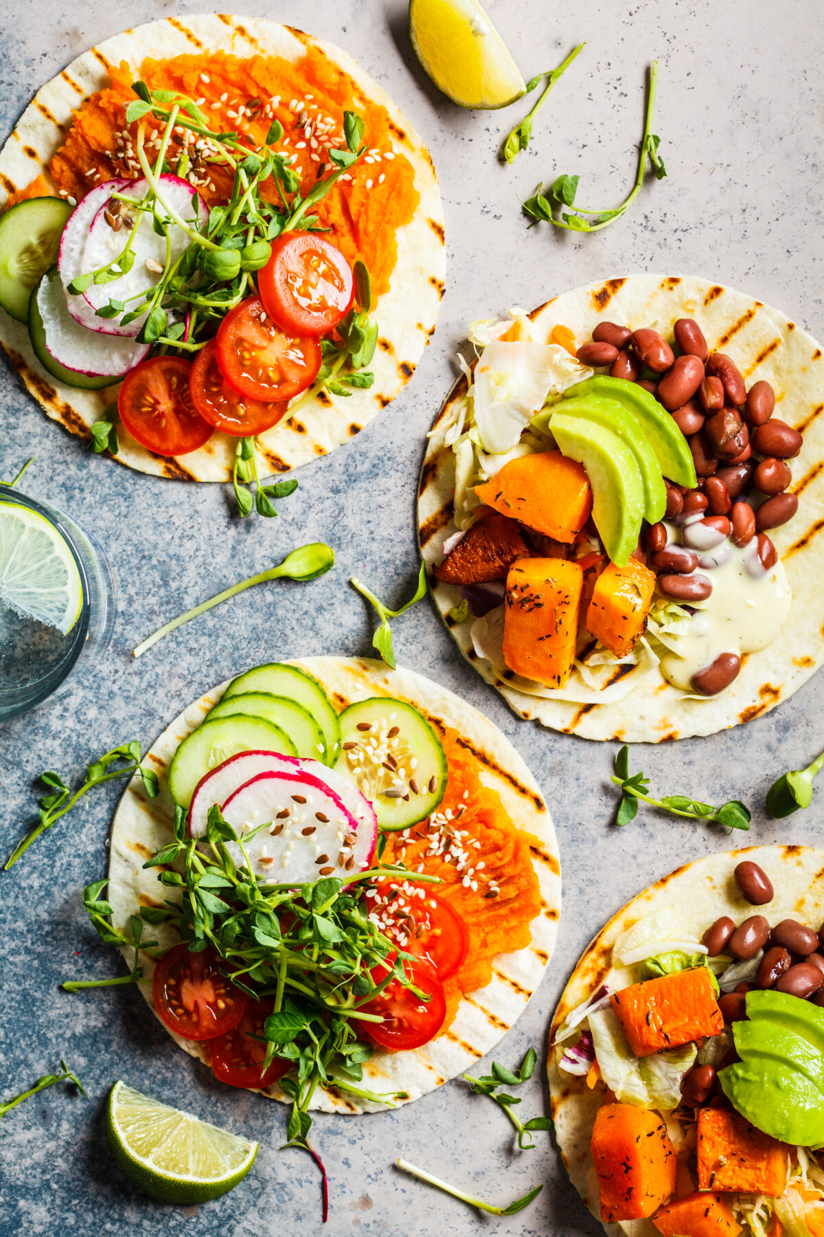 Open-faced tacos