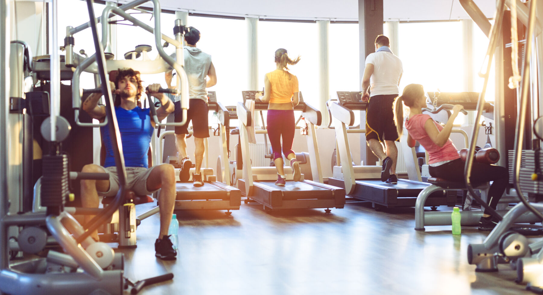 Group of people at a gym