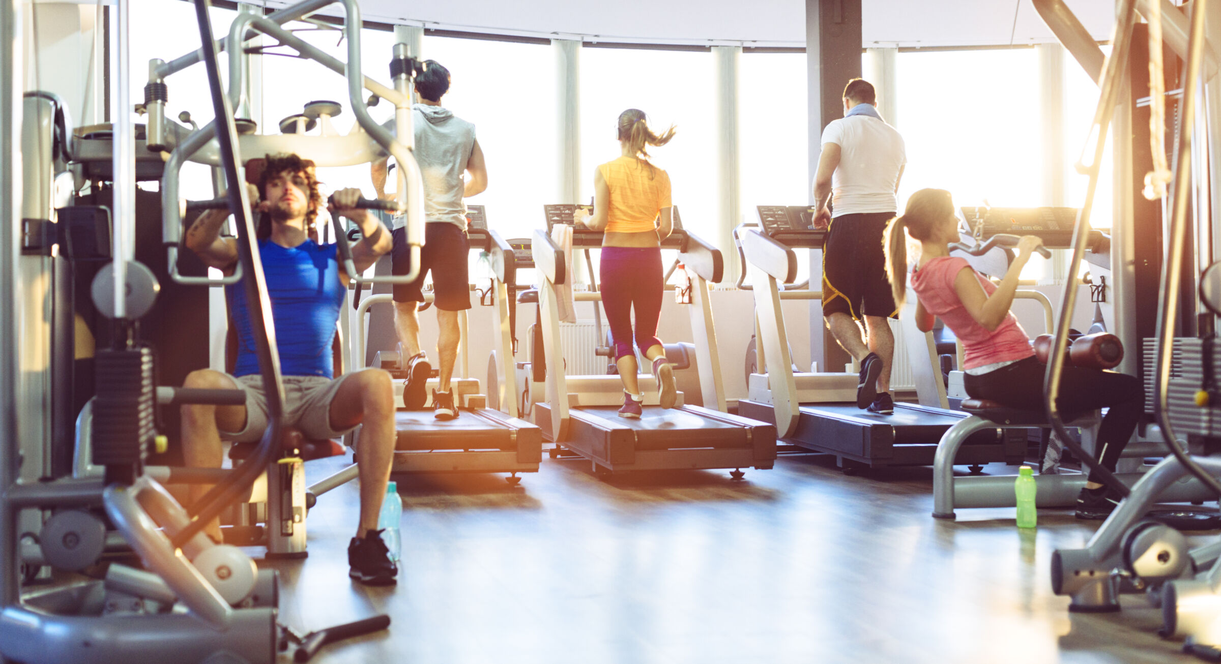 Group of people at a gym