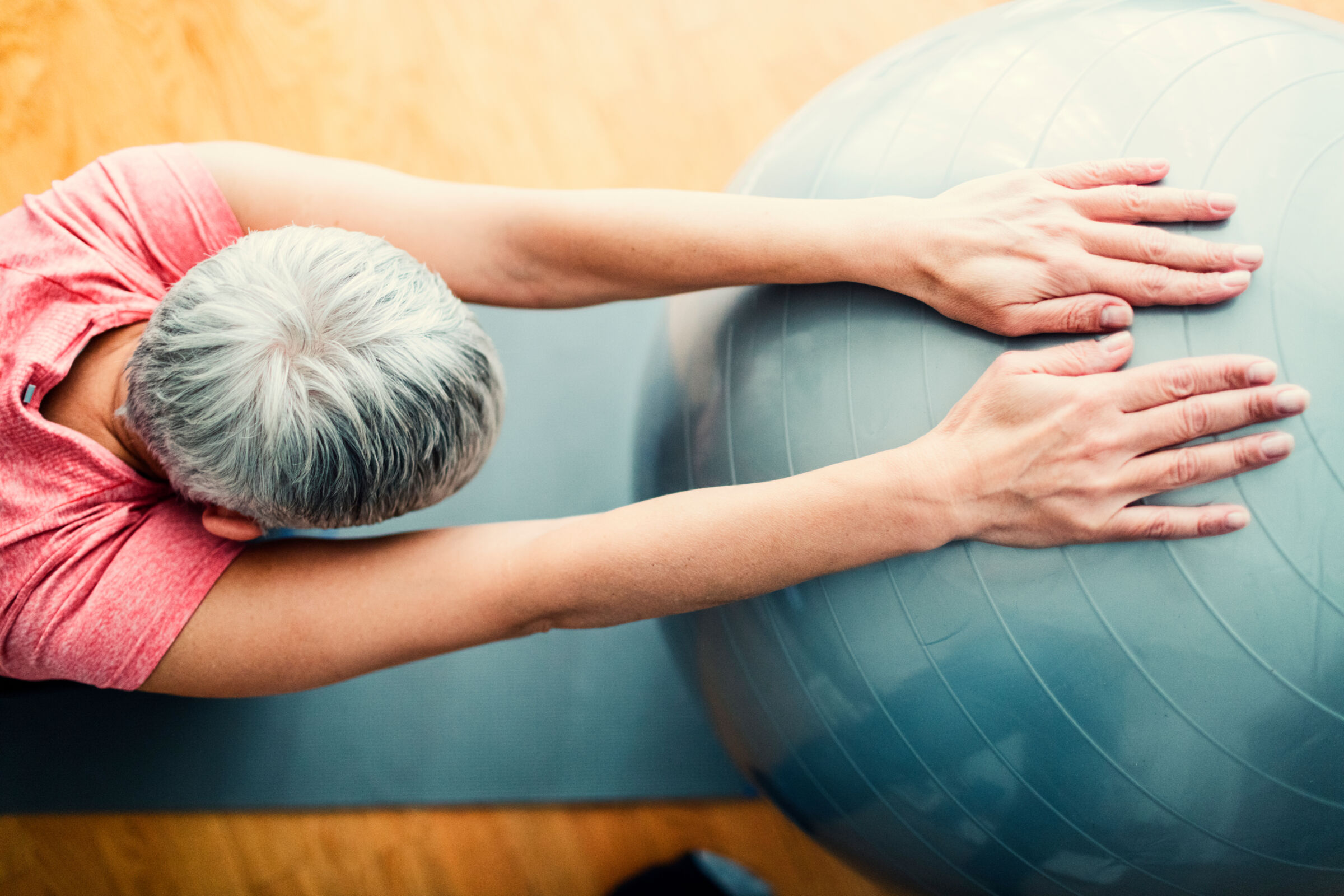 Senior woman doing yoga