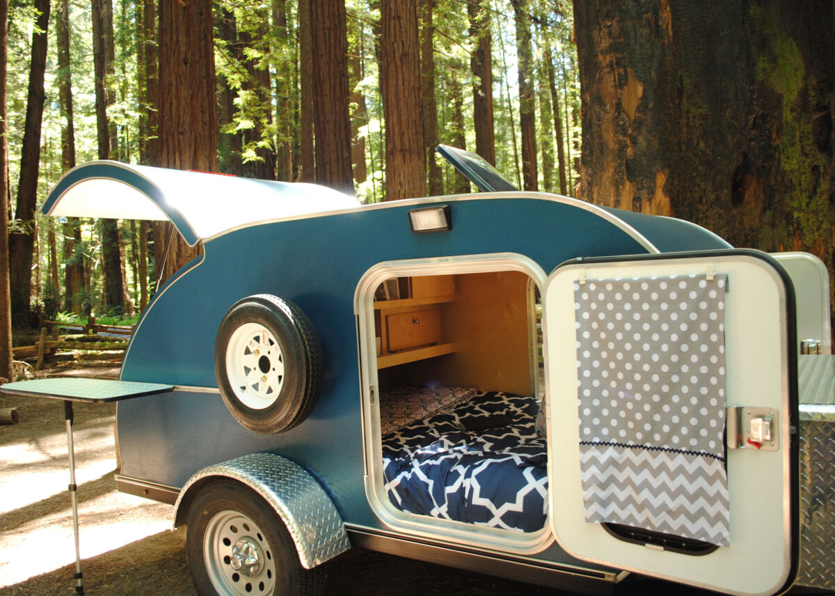 Camper in the woods