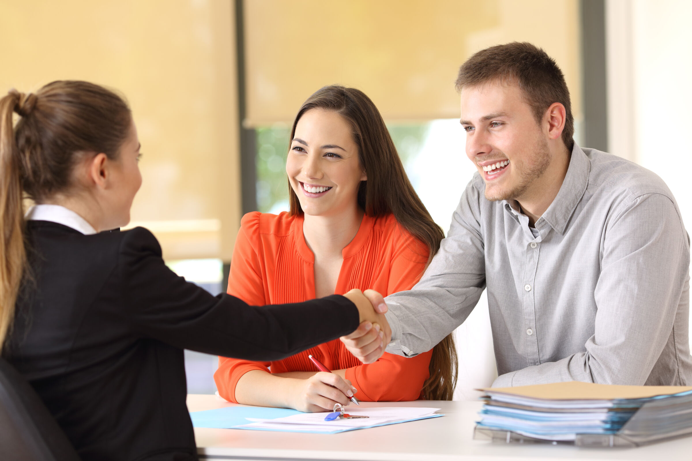 Couple buying a house