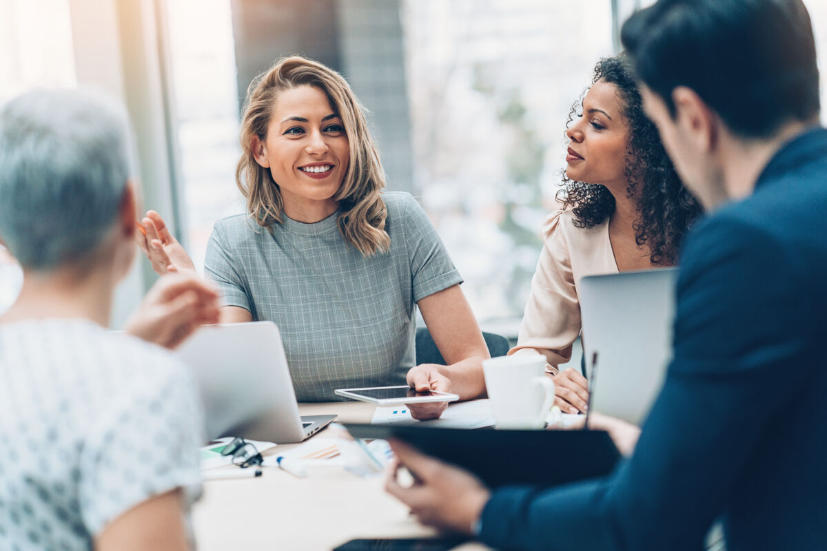 Group of people having a meeting
