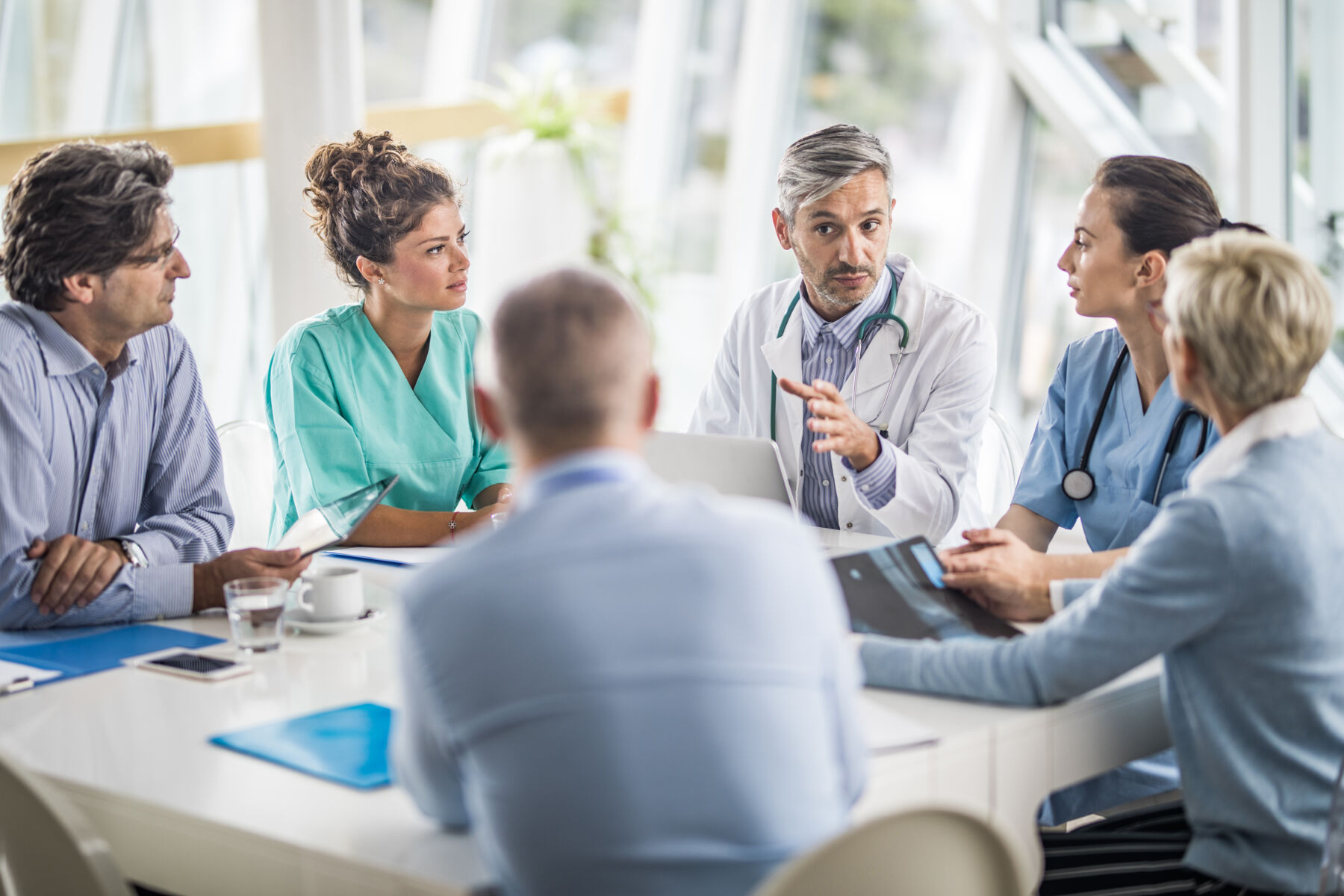 Doctors having a meeting