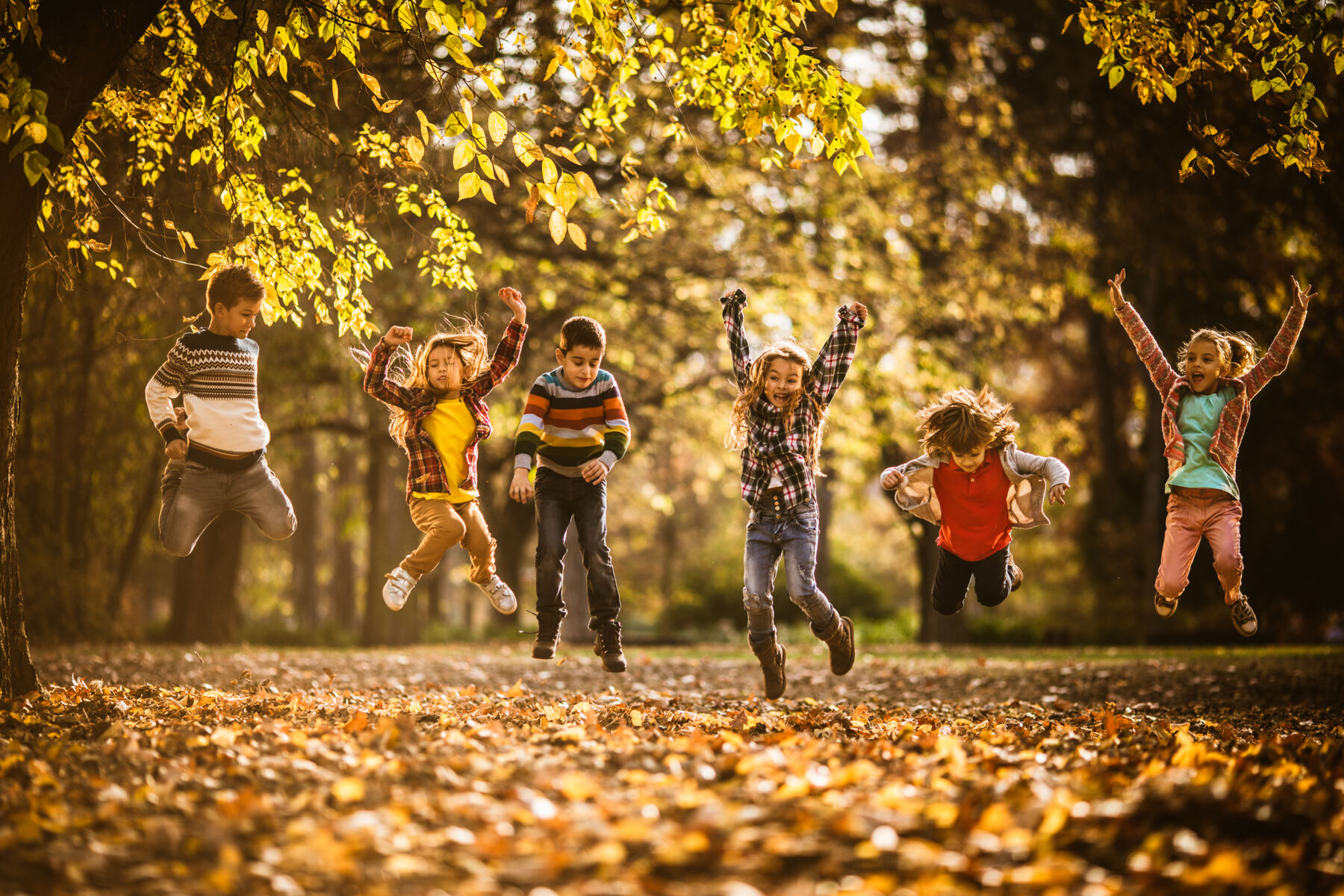 Children jumping