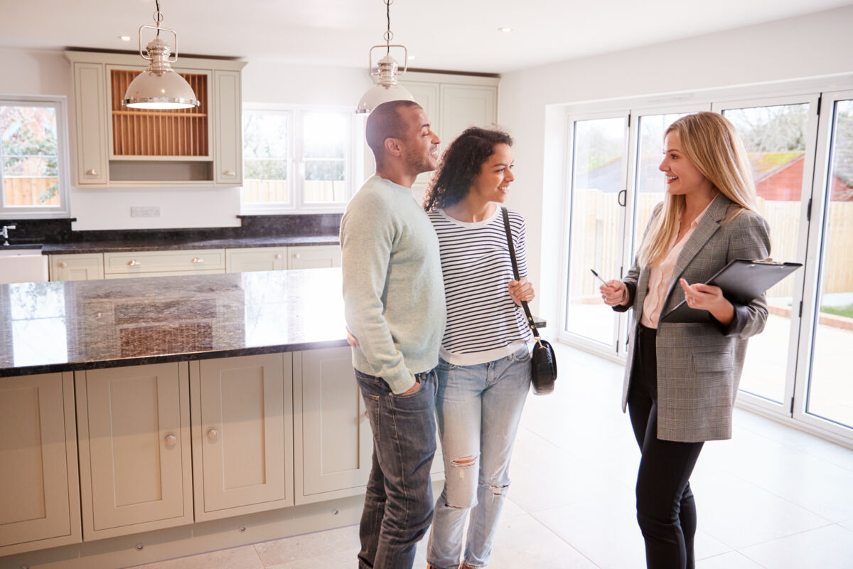 Couple taking a house tour