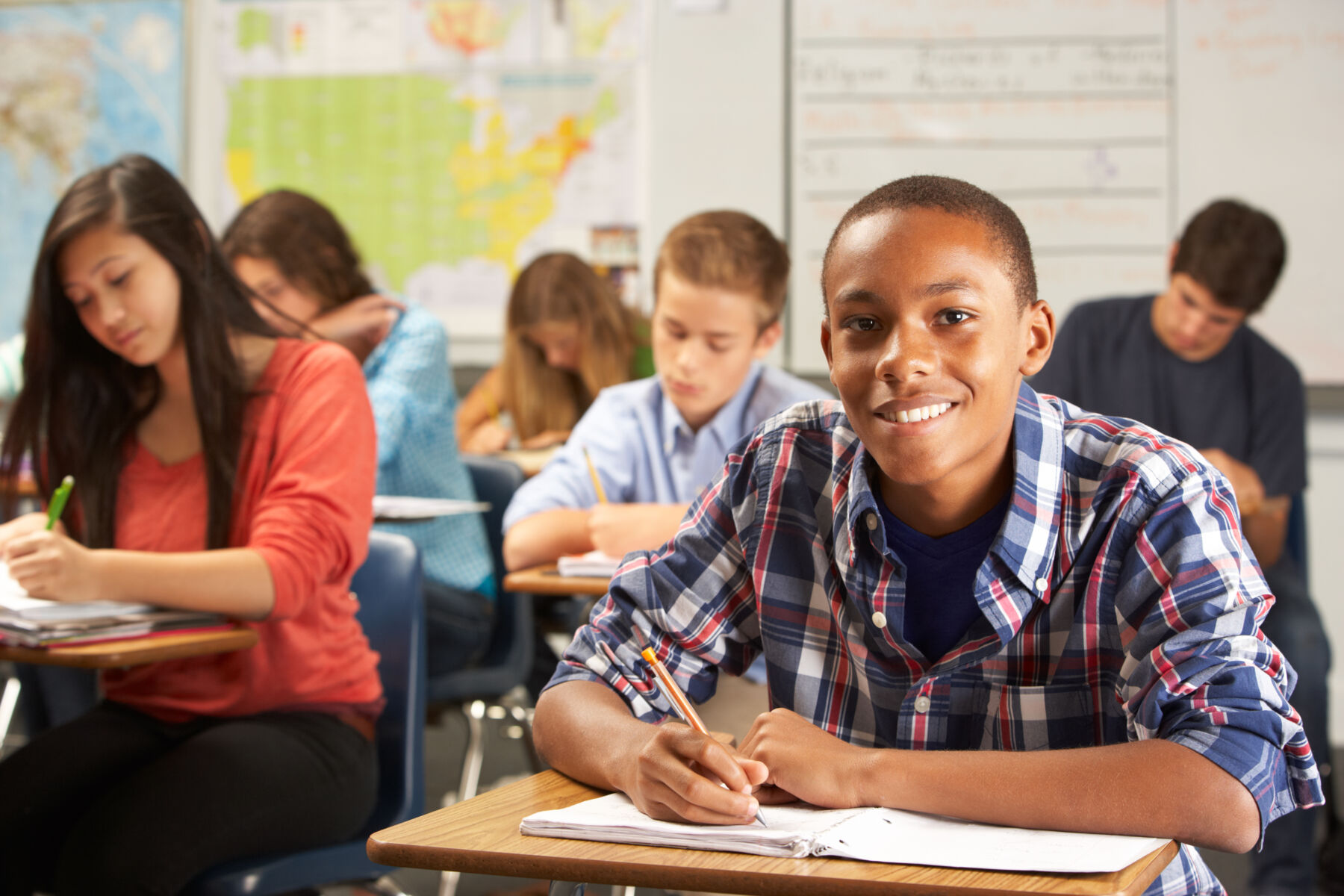 High school kids in a classroom