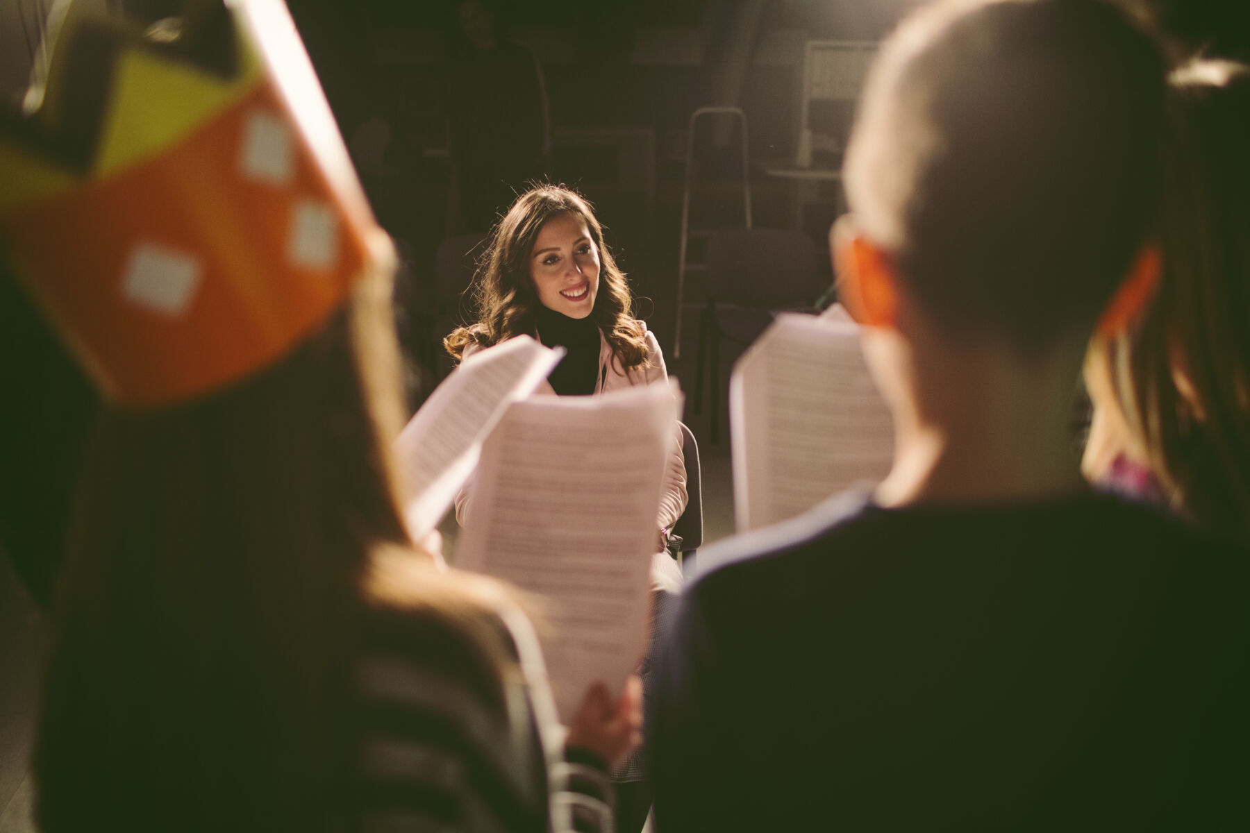 Children in a theater