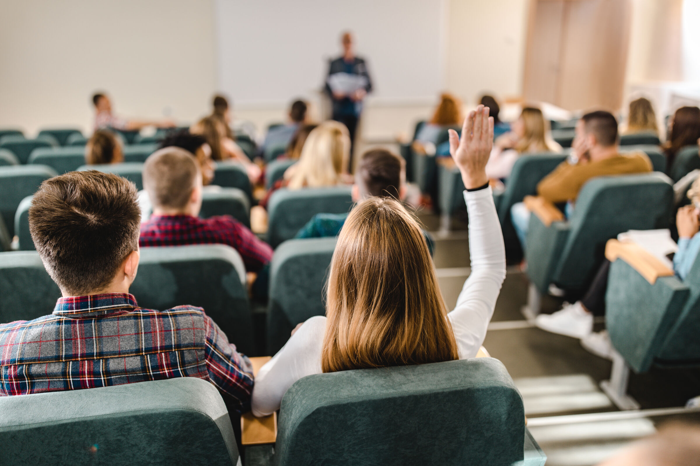 Older students in a classroom