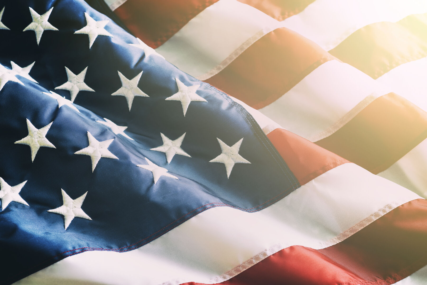 American flag closeup