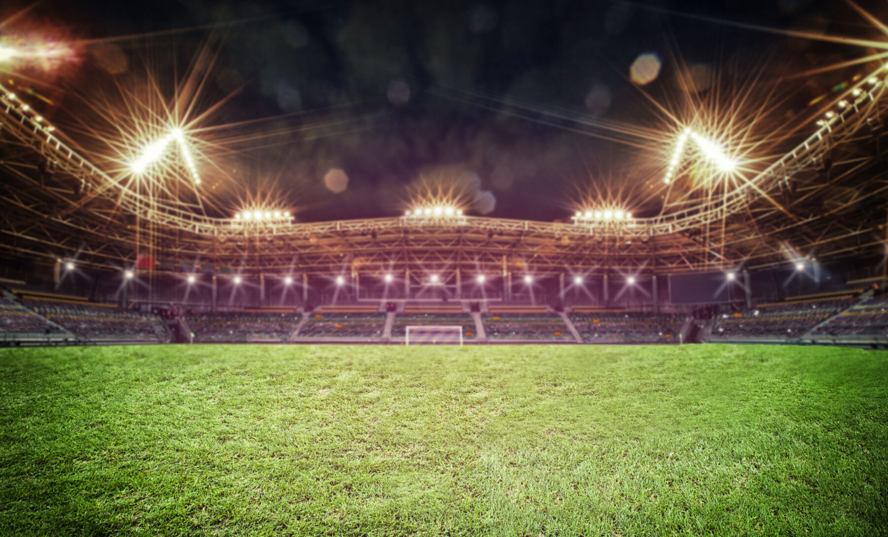 Backdrop of a soccer stadium