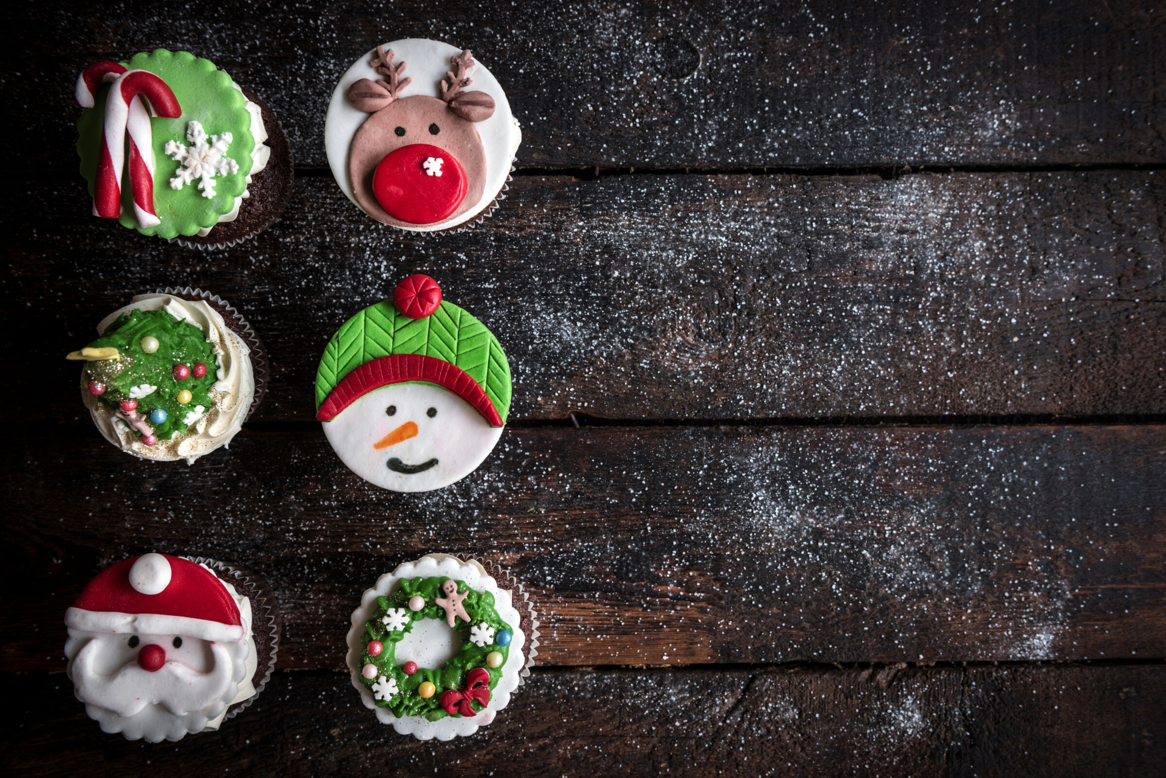 Christmas Cookies on wood boards