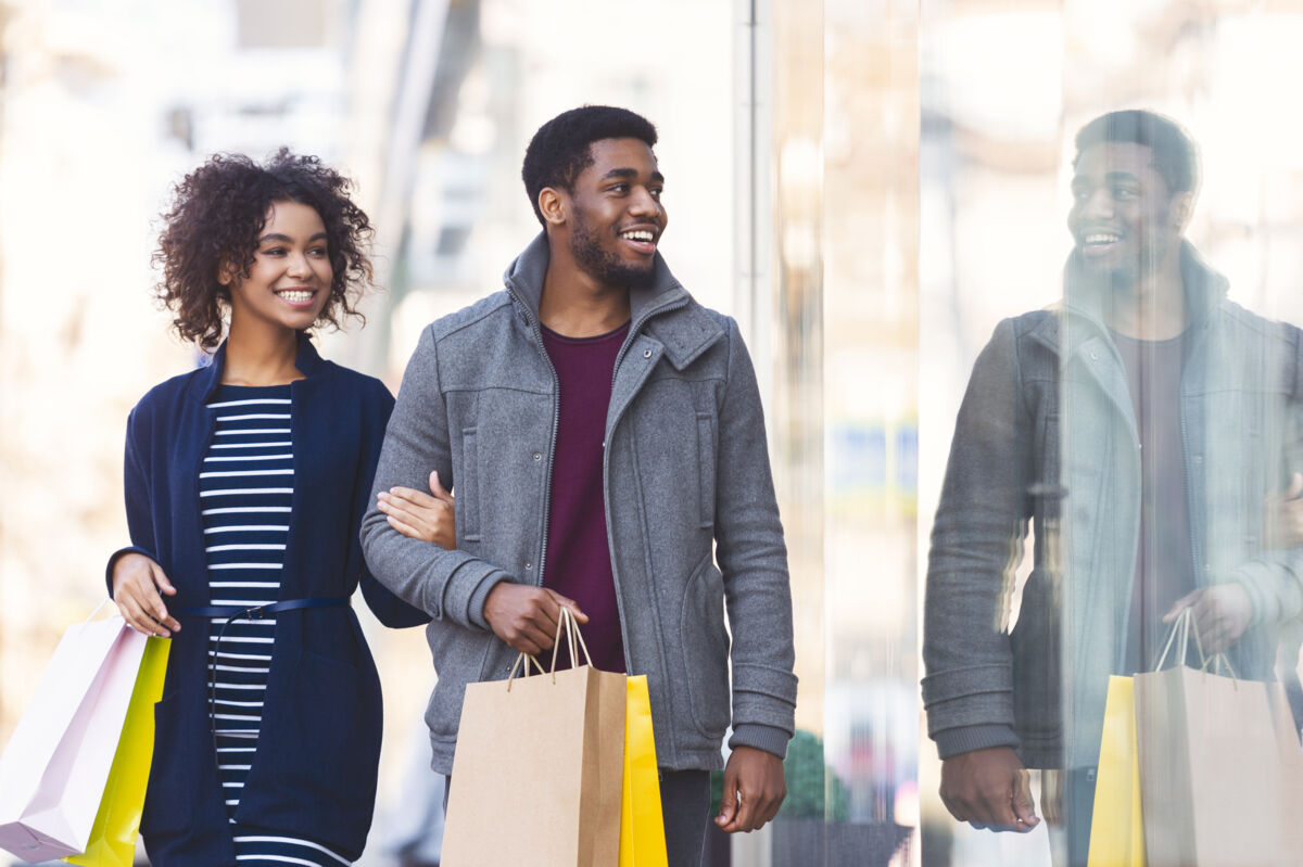 Young couple shopping