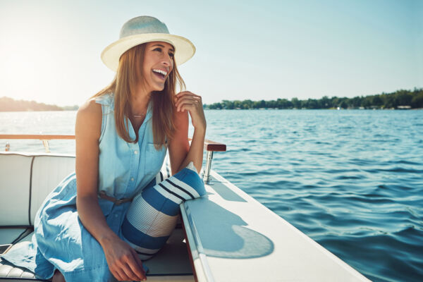 Woman on a boat