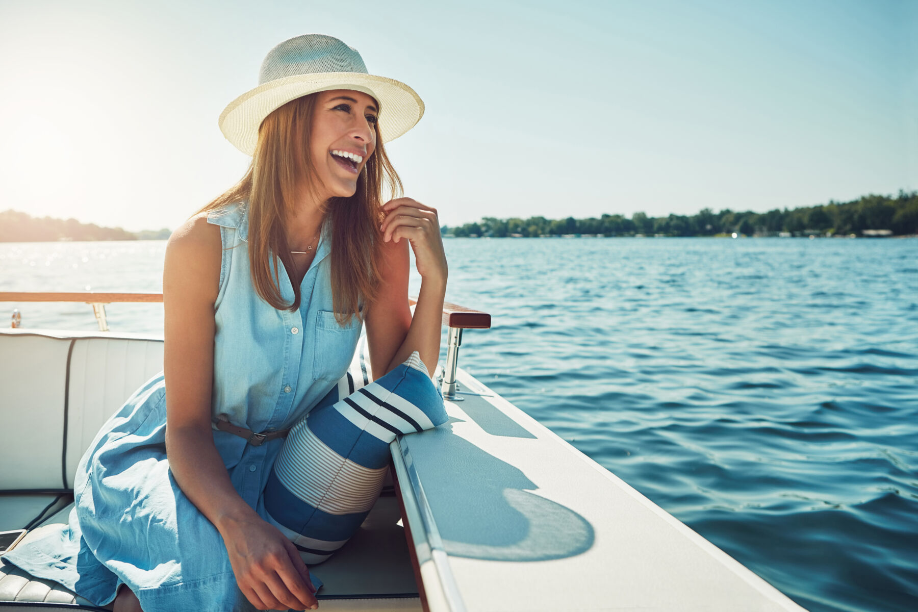 Woman on a boat