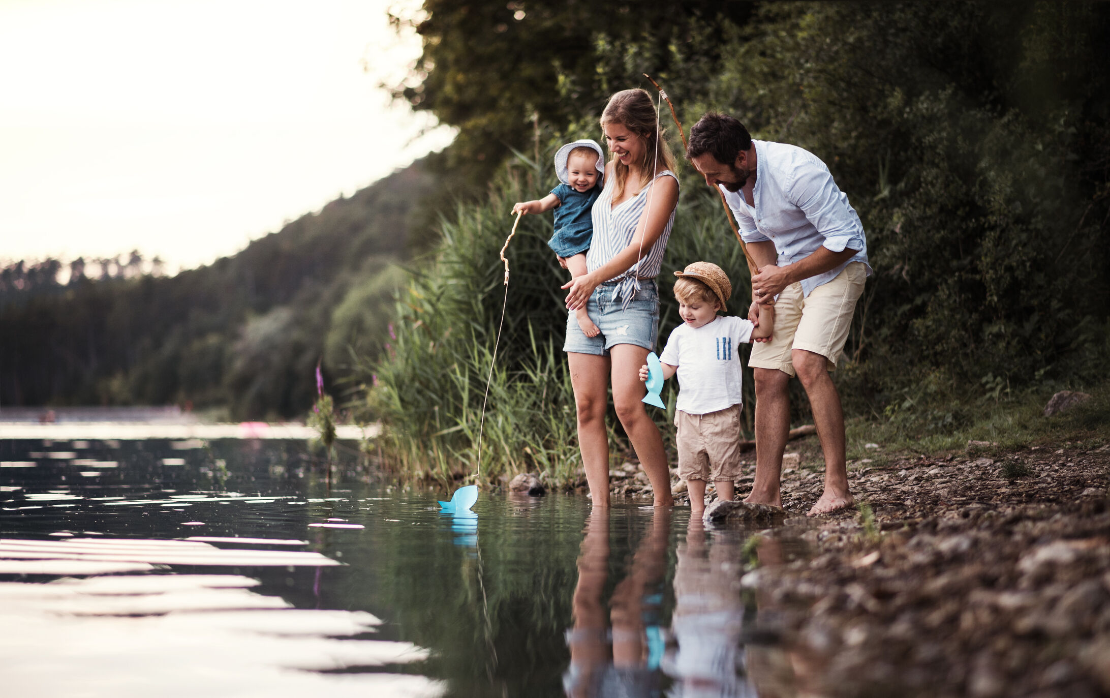 family fishing