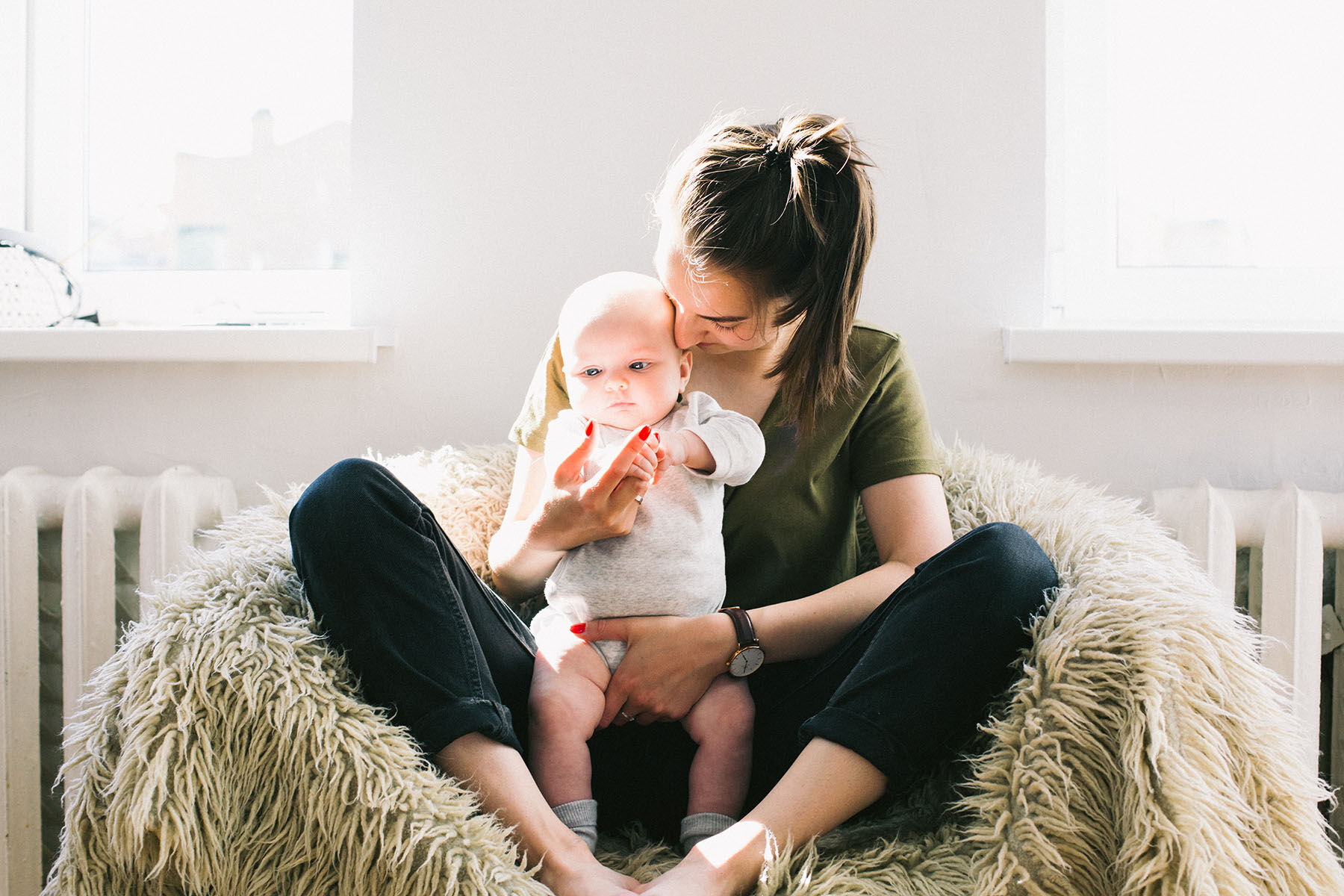 mom and baby