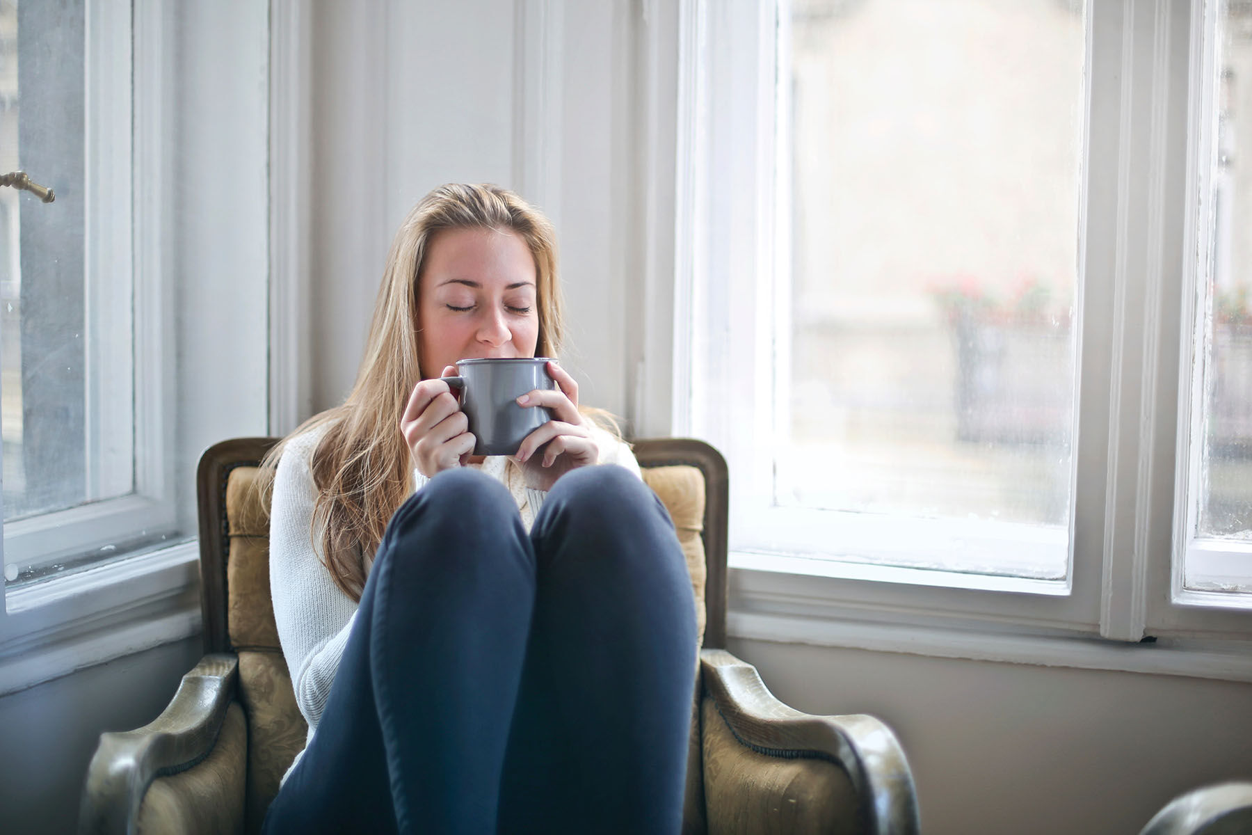 Girl with coffee