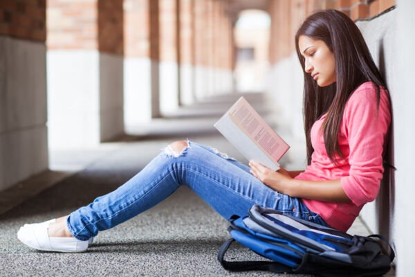 Student studying