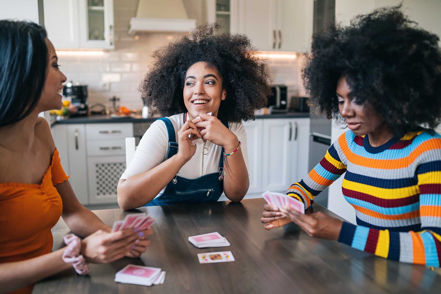 Friends Playing Cards