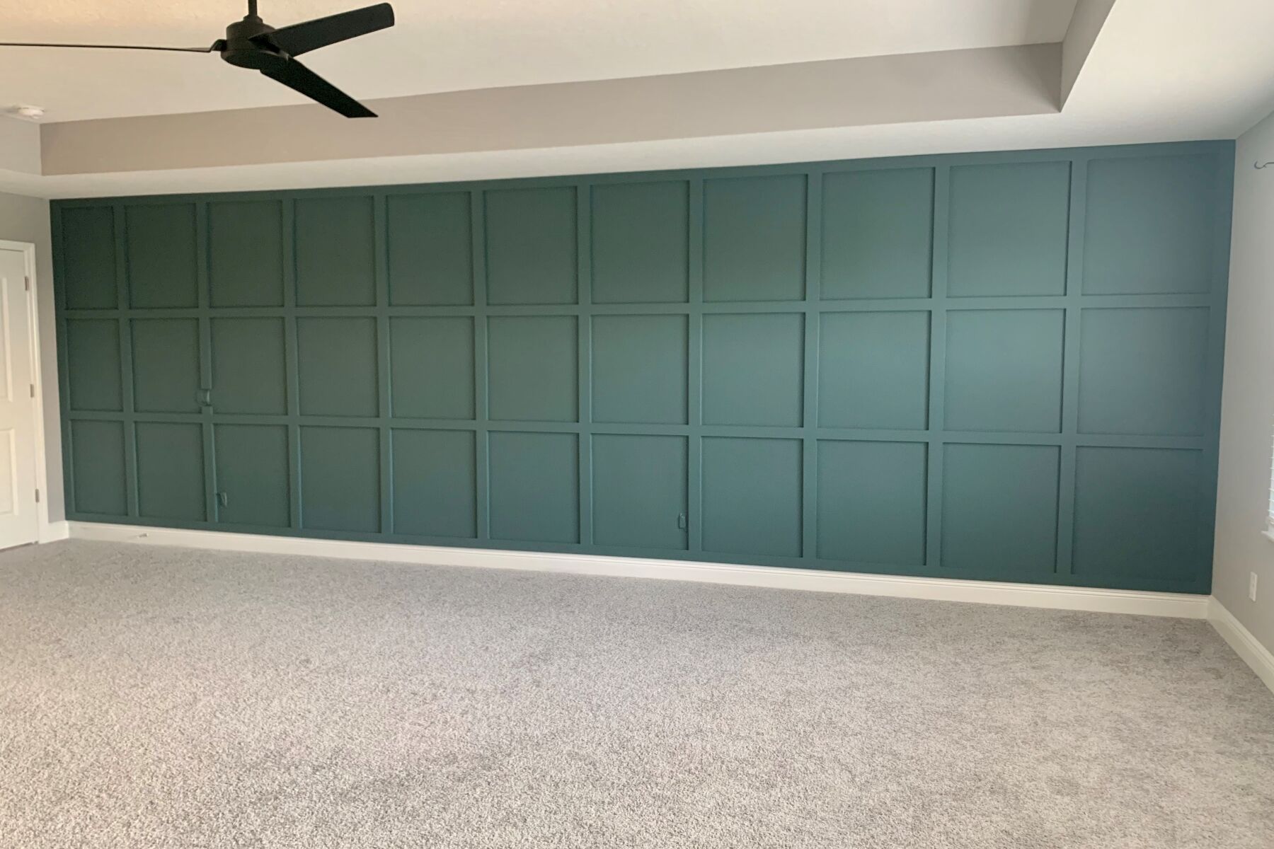 Green Textured Accent Wall