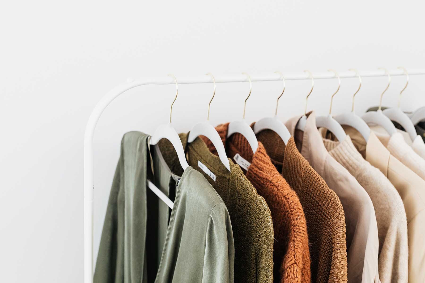 Color-Coded Clothes Hanging