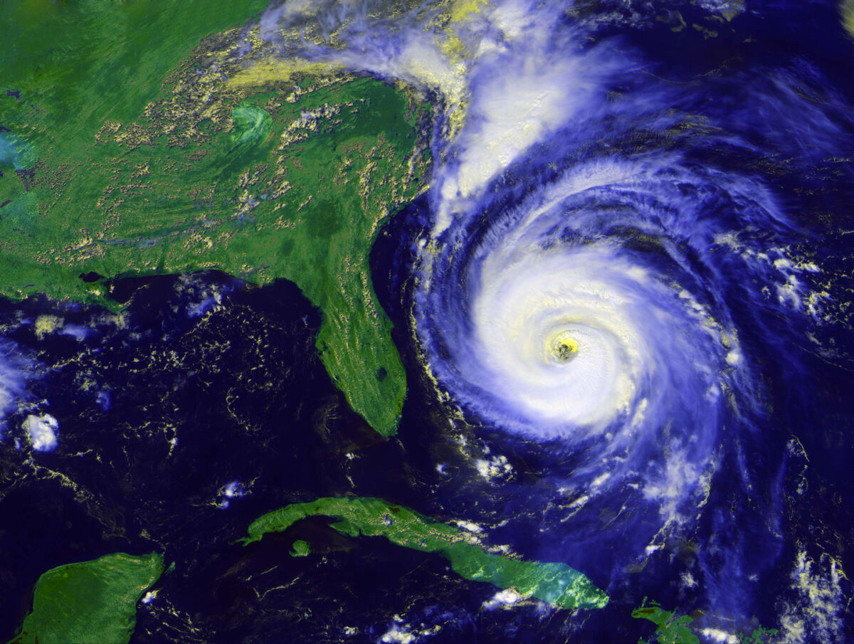 Image of Hurricane off Florida Coast
