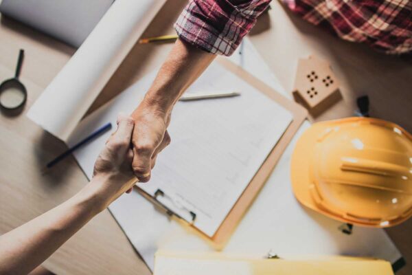 Home Construction Handshake