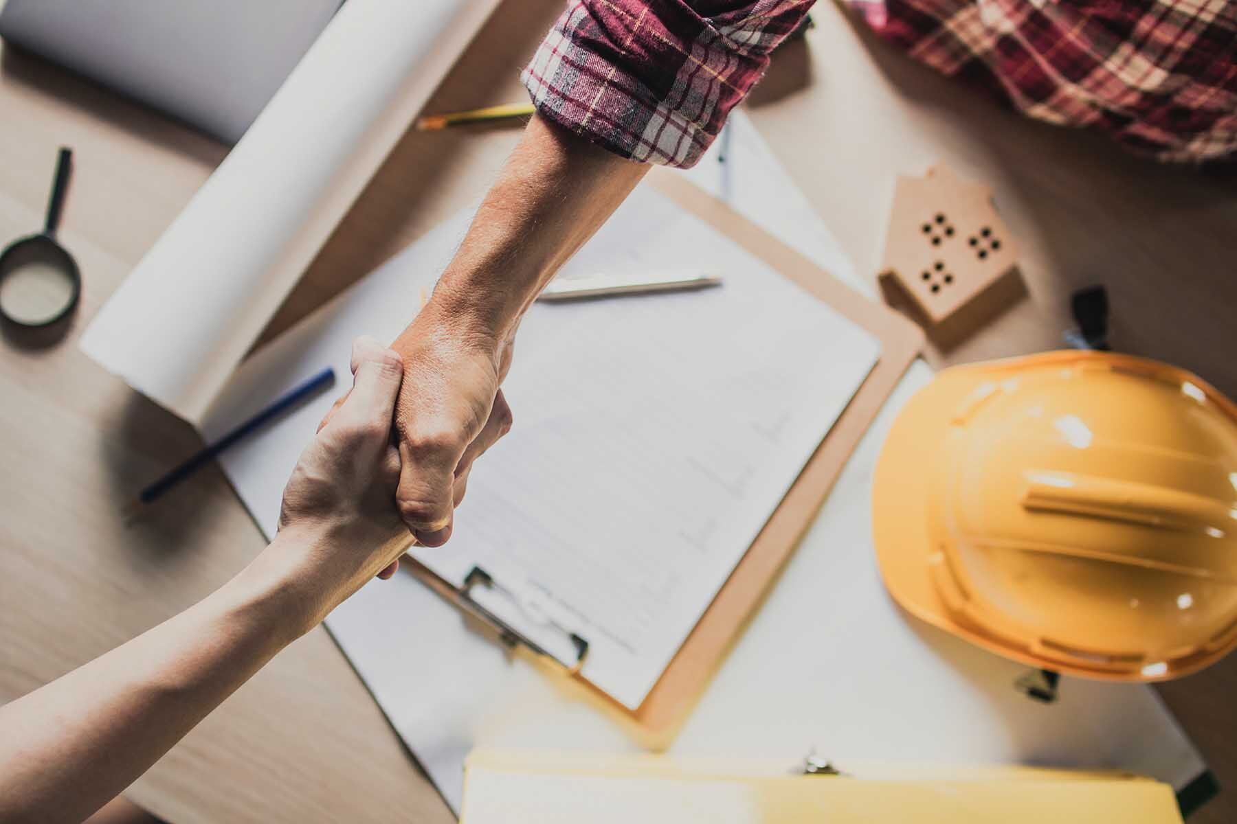 Home Construction Handshake