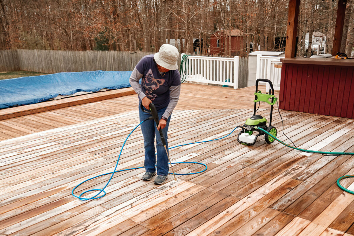 Power Washing Deck
