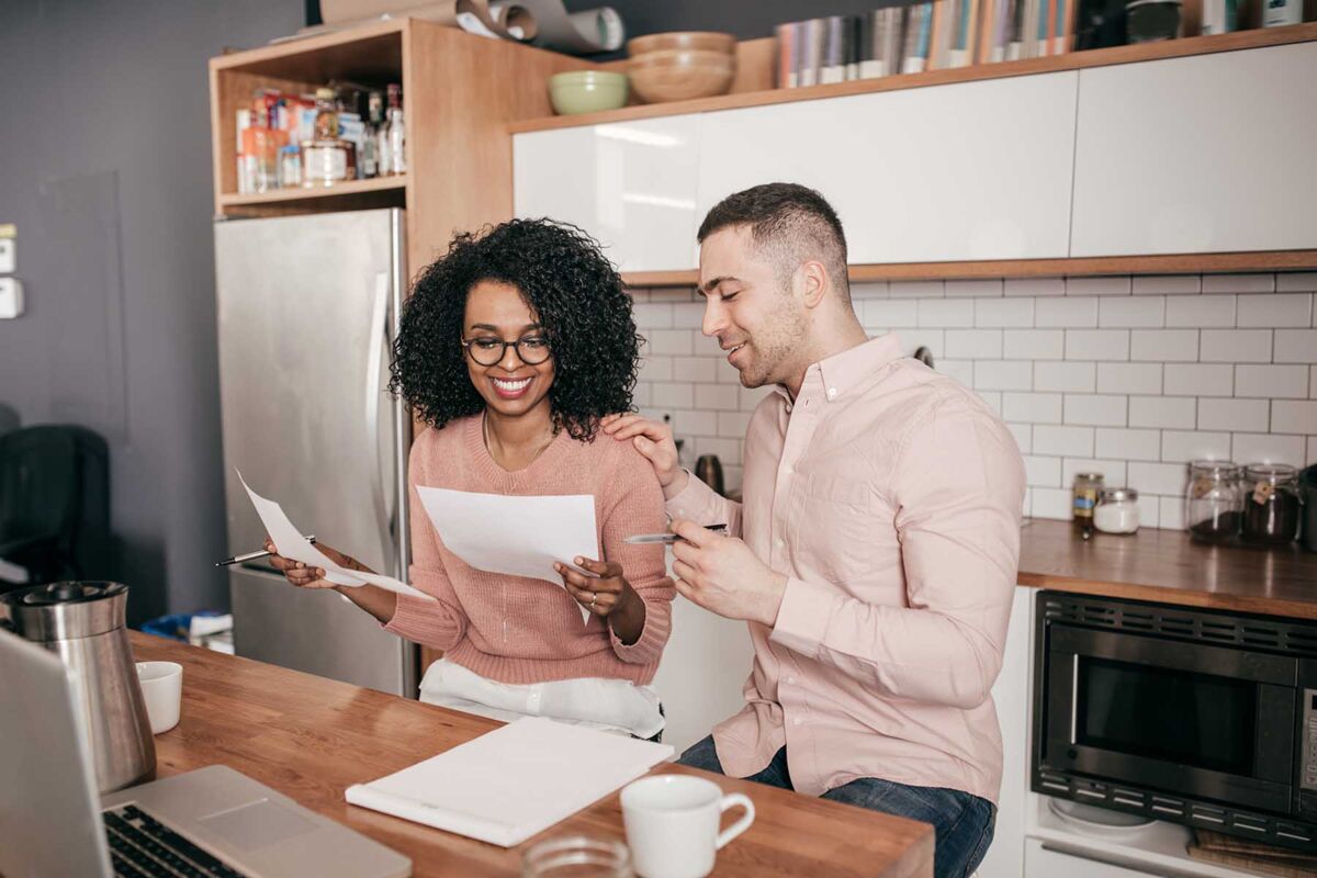 Couple Planning in Kitchen