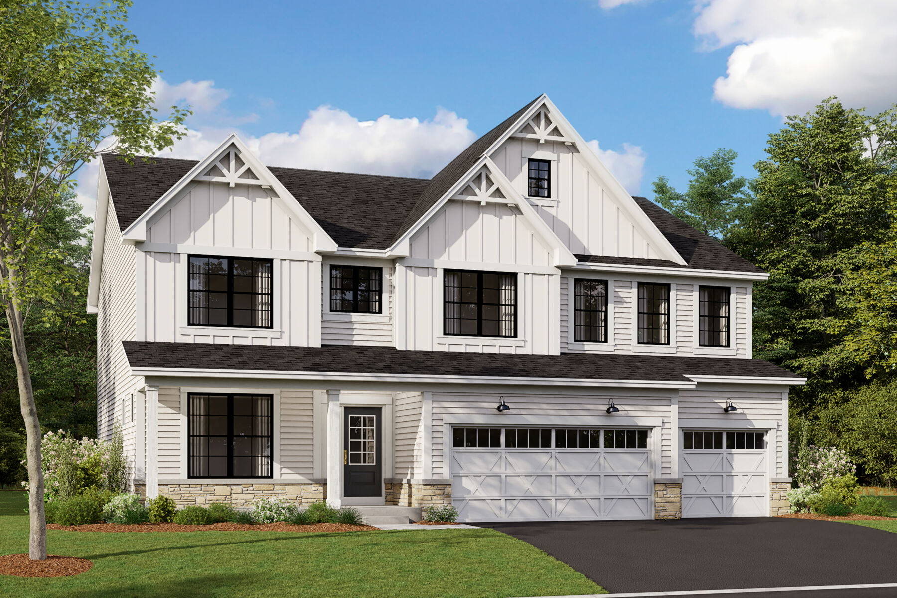 Lyndale Elevation Urban Farmhouse 