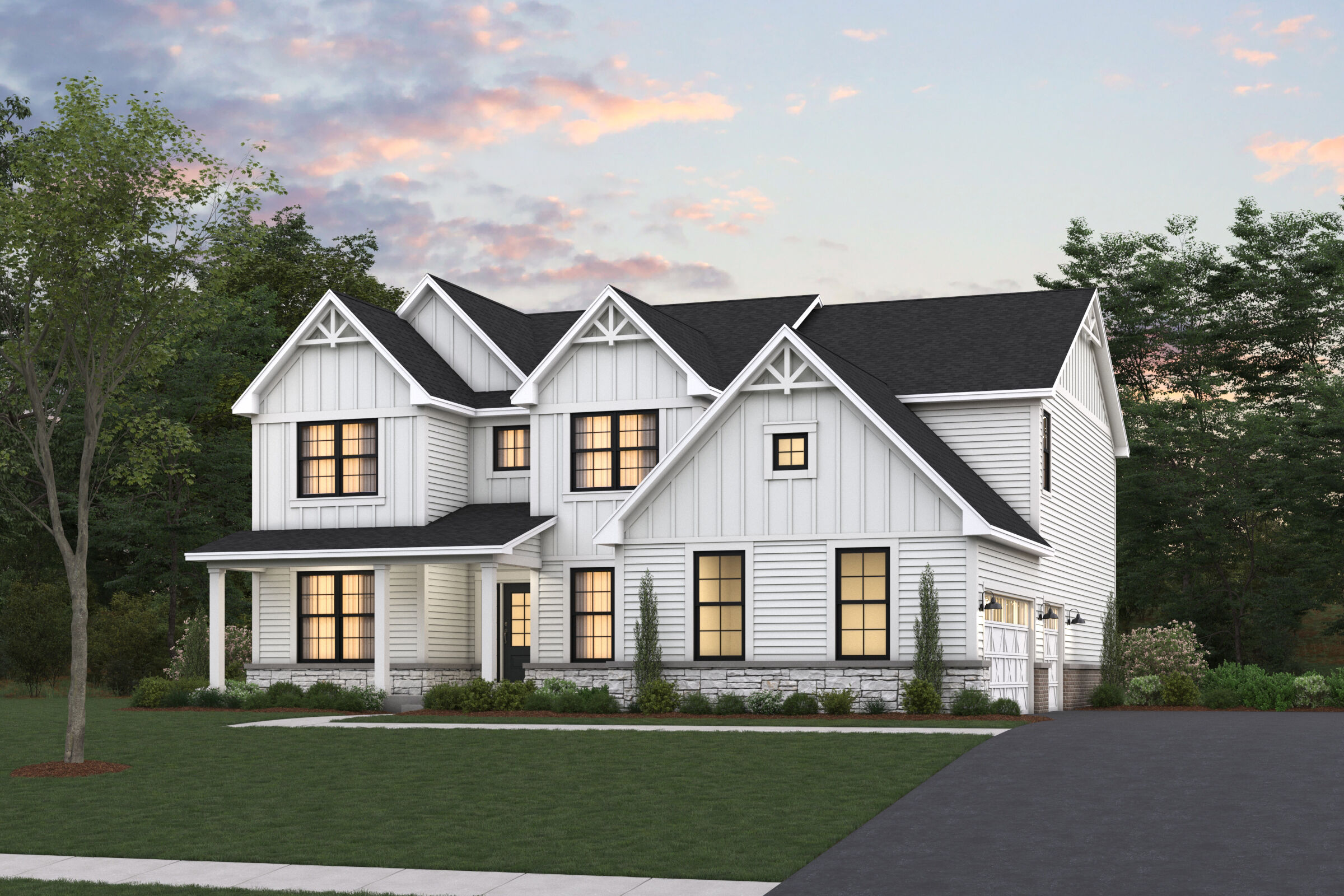 Hudson Elevation Urban Farmhouse with Side Load Ga
