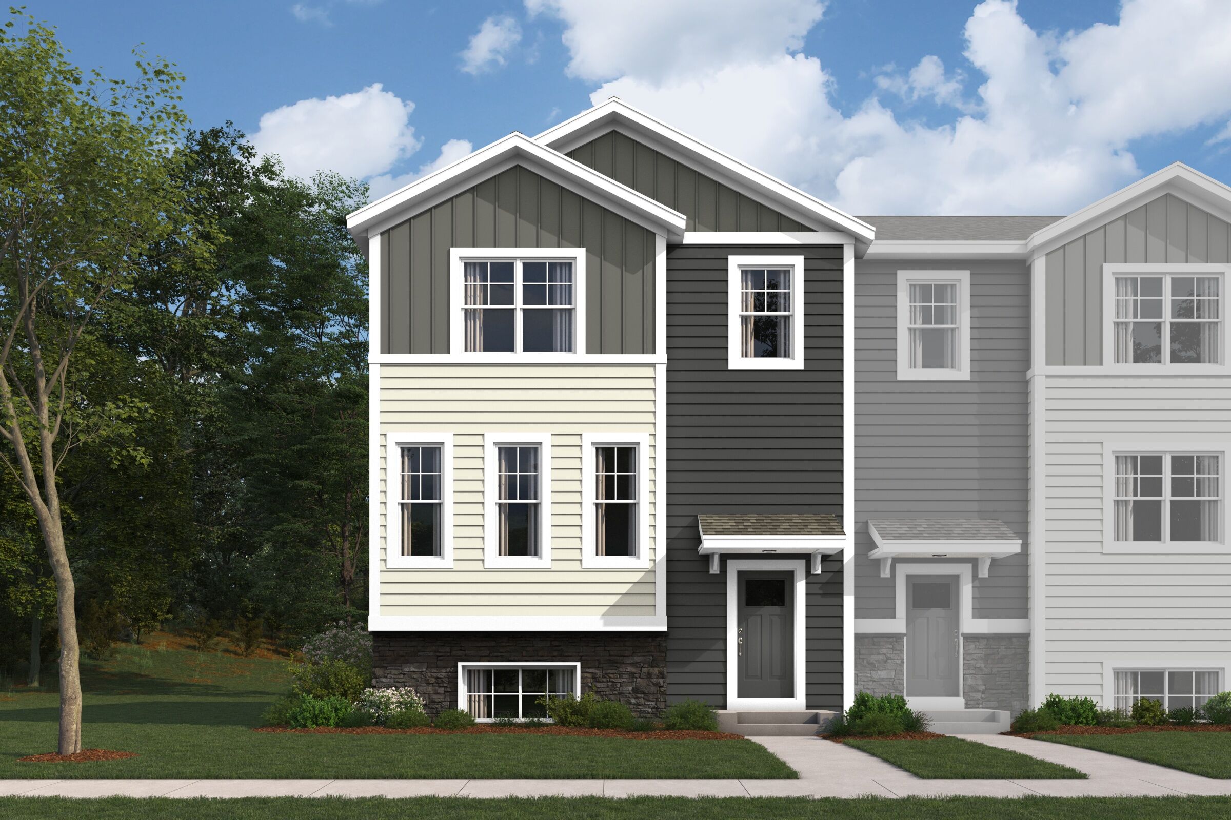 Schulz Elevation A with Stone