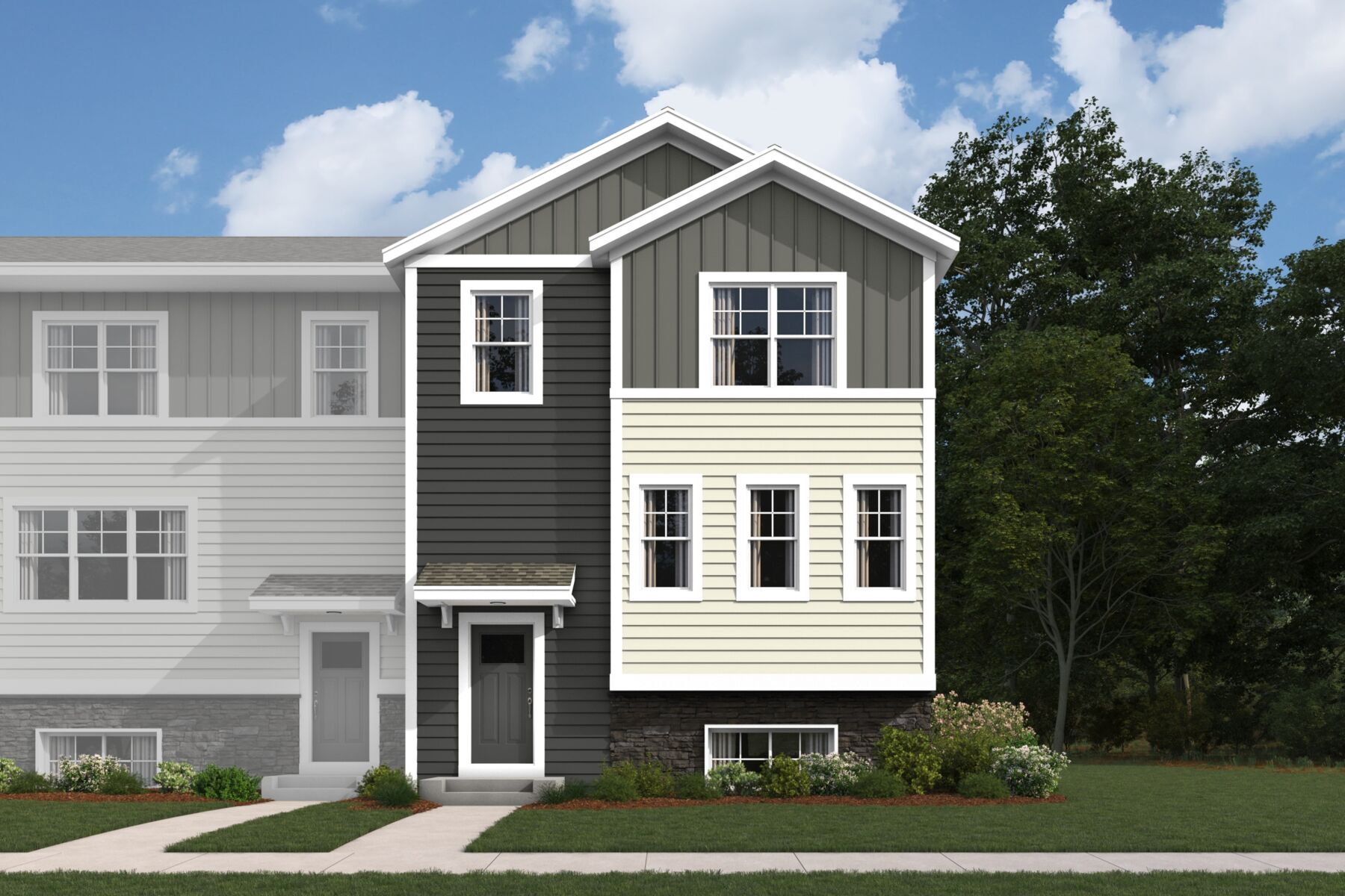 Schulz Elevation A with Stone