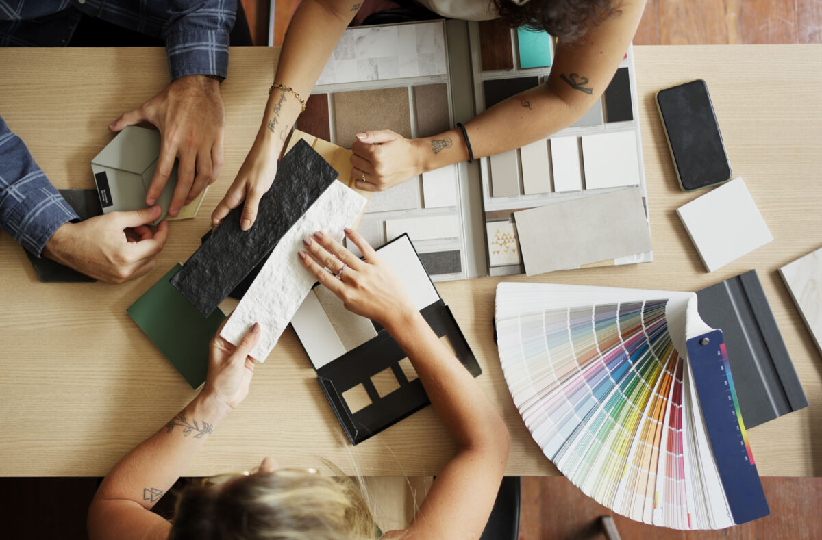 People Discussing Home Finishes and Paint Colors