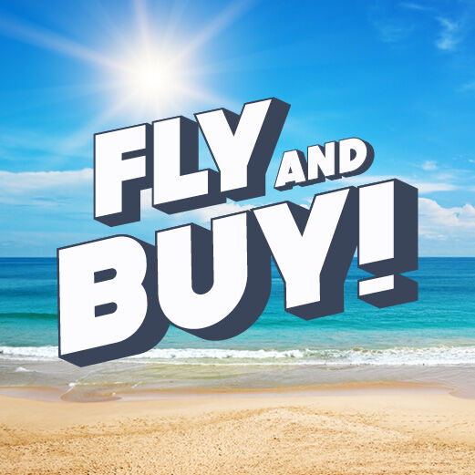 Fly and Buy Blue Icon