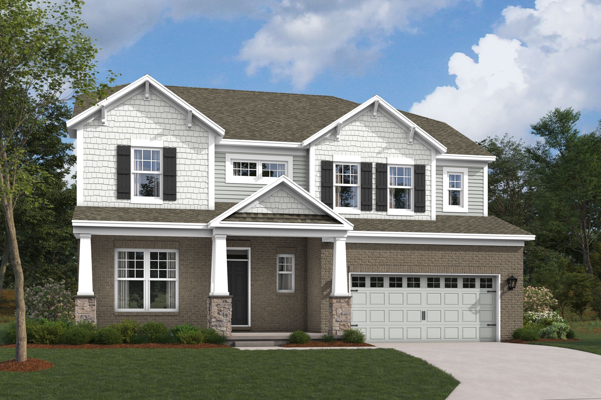 Berkeley Elevation C with Optional Brick 