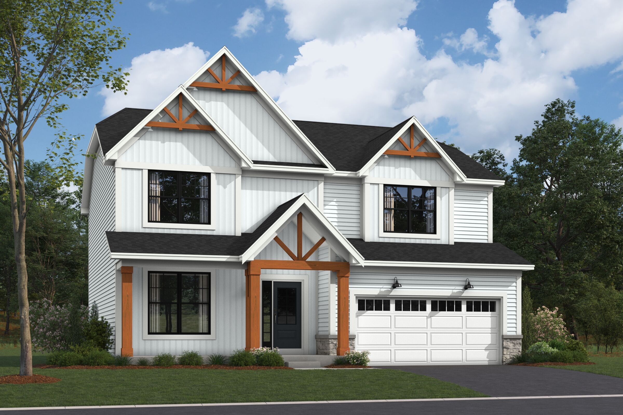 Dunbar Elevation Rustic Farmhouse