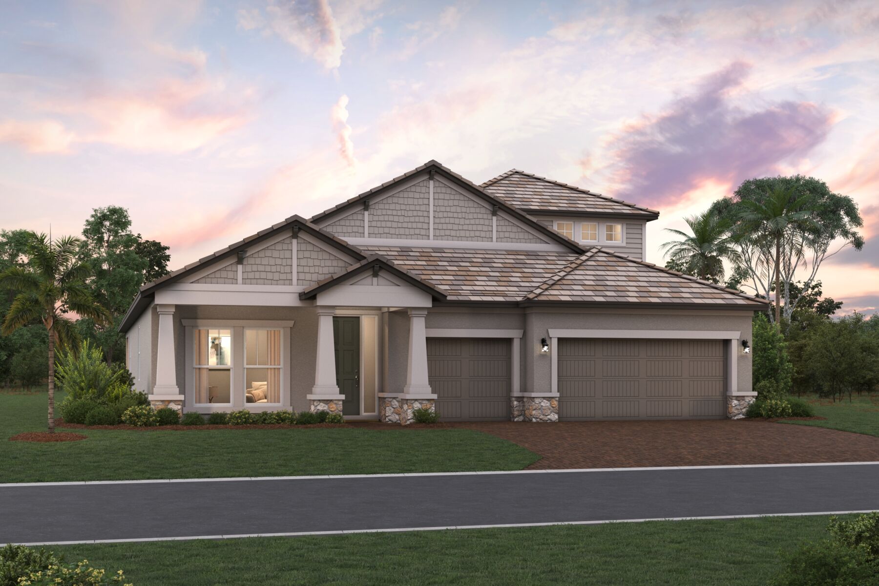 Crystal Elevation C with Bonus Room